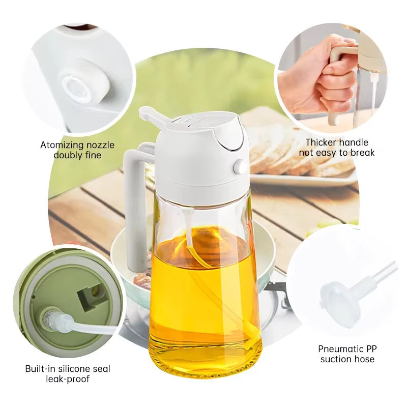 SprayPure Dispenser Bottle 2 in 1 Oil Sprayer